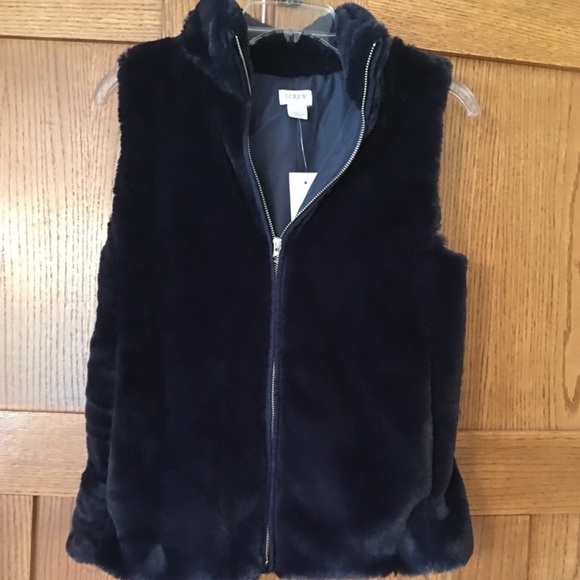 J. Crew Jackets & Blazers - 🌸NWT J.Crew faux fur vest♥️